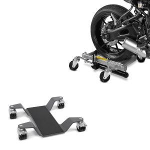 Sett: Bakhjulsmanøvreringshjelp Heavy Duty Mover 2 sølv + manøvreringshjelp for hovedstativ Easy Mover II opptil 400 kg i grått