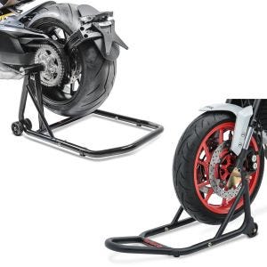 Set: Einarmständer Honda CB 1000 R 08-16 Montageständer Single-Classic + Montageständer Vorderrad Evo-V mit V-Aufnahmen gefedert matt_1