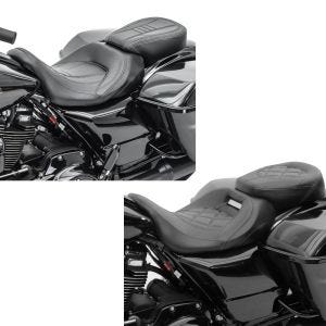 Set: Sitzbank für Harley Touring 09-21 Komfortsitzbank CV schwarz + Sitzbank RH3 für Harley Touring 09-21 Komfortsitzbank in schwarz_1