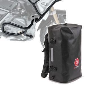 Sett: Crash bar sett egnet for BMW R 1250 GS 19-23 topp og bunn XL6 crash bar + tail bag ryggsekk BK35 tørr bag vanntett 35l