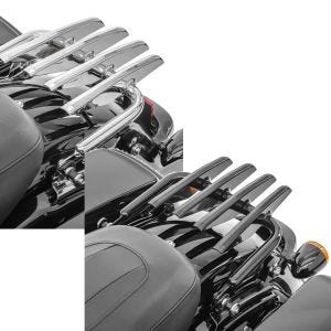 Set: Gepäckträger für Harley Electra Glide, Street Glide, Road King 09-21 + Gepäckträger Harley Touring 09-21 abnehmbar in schwarz_1
