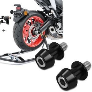Sett: Monteringsstativ for manøvreringshjelp bakhjul Mover 1 universal svart + prismatisk socket racingadapter Motea Assen M8 svart