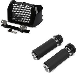 Set: Ölkühler-Abdeckung für Harley Street Glide Special 17-21 + Lenker-Griffe 1" HG2 CNC Alu für Harley- Street Glide Special 15-21_1