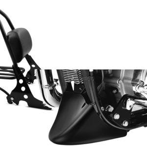Set: Sissybar Harley Sportster 883 Iron 09-20 Fast Rider-M Gepäckträger + Bugspoiler Harley Sportster 04-20 in schwarz_1