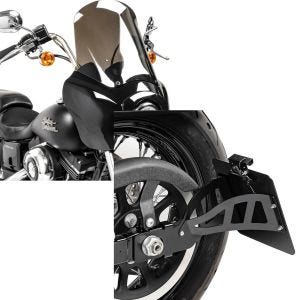 Set: Frontverkleidung für Harley Dyna Low Rider / Street Bob MG5 Scheibe + Seitlicher Kennzeichenhalter für Harley Dyna Street Bob 06-17 CRB_1