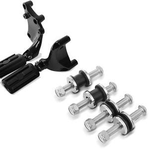 Set: Sozius Fussrasten Set mit Halter für Harley Sportster 1200 Iron 18-20 + Docking Hardware Kit für Harley Sportster 2004-2020 Anbausatz_1