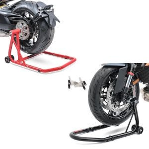 Sett: Enarmsstativ egnet for Ducati Hypermotard 950 / SP 19-24 arbeidsstativ Single Constands + arbeidsstativ forhjul Racing S motorsykkelstativ V-feste