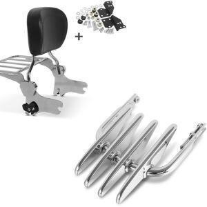 Sett: Sissy bar + bagasjehylle + dockingsett egnet for Harley Davidson Road King 97-08 krom Craftride + bagasjehylle egnet for Harley Davidson Electra-Street Glide -08, Road King Craftride