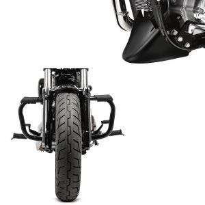 Set: Sturzbügel Harley Sportster 04-20 Mustache in schwarz + Bugspoiler Harley Sportster 04-20 in schwarz_1
