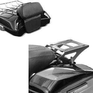 Set: Top Case Medium für Harley Touring Modelle 2014-2021 + Gepäckträger TP Abnehmbar für Harley Touring Modelle 14-21 schwarz_1