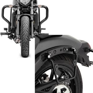 Sett: crash bar egnet for Kawasaki Vulcan S / Cafe 15-24 motor crash bar + salveskeholder egnet for Kawasaki Vulcan S / Cafe 15-24 venstre
