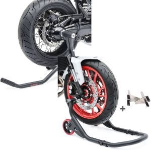 Sett: Enarmsstativ BMW R NineT Racer 17-21 reparasjonsstativ single racing + reparasjonsstativ forhjul Falcone DX egnet for BMW R NineT / Pure / Racer