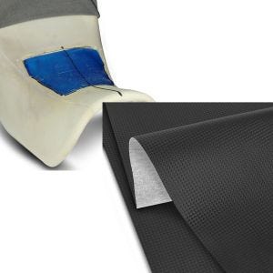 Set: Gelpad für Motorradsitzbank, , Zuschneidbar, 20 x 15 x 1,5 cm + Sitzbank Bezug Kunstleder Neubezug im Carbon-Look_1