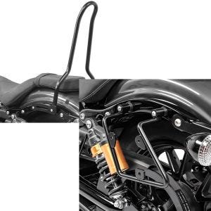 Set: Sissybar für Yamaha XV 950 / R14-20 Tampa schwarz + Satteltaschenhalter für Yamaha XV 950 / R 14-20 links Satteltaschen_1