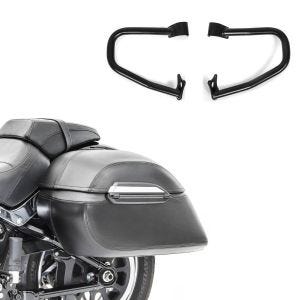 Sett: Sideveske sett egnet for Indian Scout / Bobber / Sixty K3 33Ltr i svart + crashbar egnet for Indian Scout / Sixty 15-23 svart