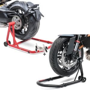 Sett: Enarmsstativ egnet for Ducati Supersport / S 17-20 arbeidsstativ Single-Cl + arbeidsstativ forhjul Racing S motorsykkelstativ V-feste