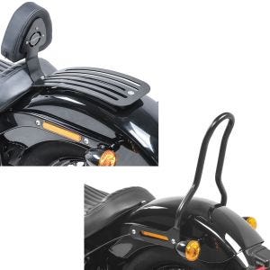 Set: Set Fahrer Rückenlehne für Harley Softail Street Bob 18-20 Sissybar + Sissybar für Harley Softail Street Bob 18-20 Tampa S schwarz_1