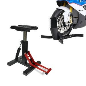 Set: Hydraulik Motocross Ständer Enduro Hubständer Cross-Lift-Pro + Motorradwippe Easy-Plus Motorradständer bis 21 Zoll schwarz-matt_1