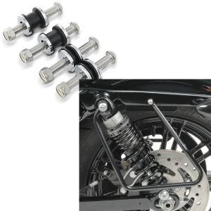 Sett: Maskinvaresett for docking egnet for Harley Davidson Sportster 2004-2020 Craftride monteringssett + salveskeholder egnet for Harley Davidson Sportster 04-20 svart Craftride