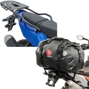 Set: Gepäckträger + Halter für Yamaha Tenere 700 19-21 SLP Gepäckbrücke + Hecktasche Drybag XF60 Wasserdicht Volumen 60l_1