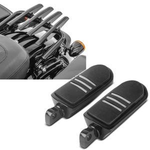 Sett: Bagasjehylle egnet for Harley Davidson Touring 09-24 Craftride avtagbar i svart + fotstøtter driver pillion BQ egnet for Harley Davidson Universal black Craftride