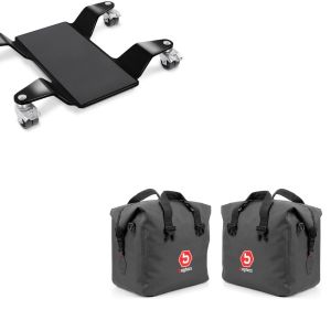 Set: Rangierhilfe für Hauptständer Easy Mover II bis 320kg in schwarz + Aluminium Koffer Innentasche für BMW R 1250 GS / Adventure 19-21_1