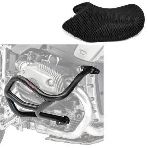 Set: Sturzbügel L für BMW R 1200 GS 04-12 Motoguard Schutzbügel + Sitzbank Bezug BMW R 1200 GS 04-12 Tourtecs Cool-Dry Mesh Ready_1