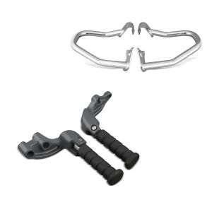 Set: Sozius Fussrasten Set mit Halter für Indian Scout, Sixty, Bobber 15-19 Craftride + Sturzbügel Indian Scout/ Sixty/Bobber 15-21 Craftride chrom_1