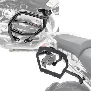 Sett: Crash bar XL egnet for BMW R 1200 GS 04-12 Motoguard crash bar + bagasjeholder egnet for BMW R 1200 GS 04-12 Bagtecs SLP for aluminium kofferter og salvesker