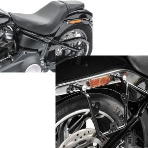Set: Sitzbank für Harley Softail Modelle 18-21 Craftride BDL1 Doppelsitzbank + Satteltaschenhalter für Harley Davidson Softail 18-21 Abstandshalter re-li Craftride_1