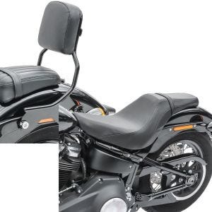 Set: Sissybar für Harley Davidson Softail 18-21 Craftride R1 Abnehmbar schwarz + Sitzbank für Harley Softail Modelle 18-21 Craftride BDL1 Doppelsitzbank_1