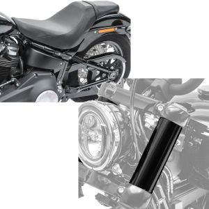 Set: Sitzbank für Harley Softail Modelle 18-21 Craftride BDL1 Doppelsitzbank + Gabelcover für Harley Davidson Street Bob 18-21 Gabel Abdeckung Craftride GC2_1