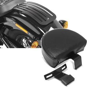 Set: Gepäckträger für Harley Davidson Softail 18-21 Solo Rack L1 Gepäckbrücke Craftride + Fahrer Sissybar für Harley Davidson Softail Heritage Custom / 114 18-21 Rückenlehne Craftride FR1 schwarz_1