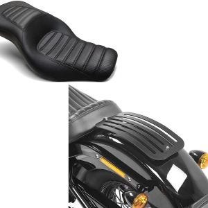 Set: Sitzbank für Harley Softail Modelle 18-21 Craftride TR2 Komfort Doppelsitzbank + Gepäckträger für Harley Davidson Softail 18-21 Solo Rack L1 Gepäckbrücke Craftride_1