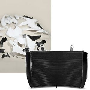 Set: Verkleidung für Yamaha YZF-R1 04-06 Zaddox ABS Vollverkleidung Rennverkleidung + Wasserkühler für Yamaha YZF-R1 04-06 Radiator Kühler_1