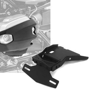 Set: Zylinderschutz für BMW R NineT 14-20 Ventildeckelschutz Motoguard CP4 + Kennzeichenhalter für BMW R NineT / Pure 14-20 Nummernschildhalter Zaddox NH1_1