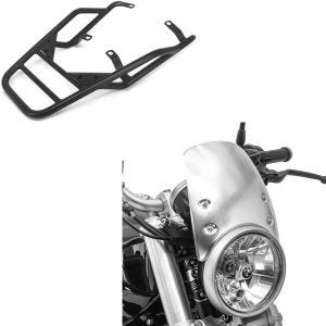 Sett: bagasjehylle egnet for BMW R NineT / Pure 14-23 bagasjehylle Craftride GT1 + frontrute egnet for BMW R NineT 14-23 frontrute Craftride CW9 sølv