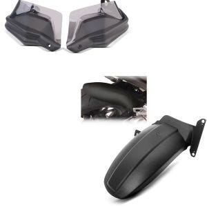 Set: Handprotektoren für Honda NC 750 X / NC 700 X / S 12-20 mit Verlängerung Motoguard XL + Hinterradabdeckung für Honda NC 700 S / X 12-13 Kotflügel hinten Zaddox_1