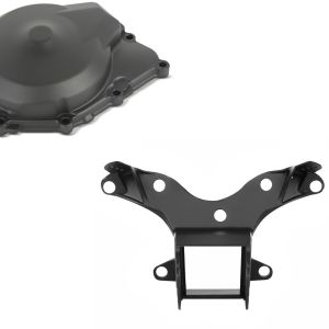 Set: Lichtmaschinendeckel für Yamaha YZF-R6 06-19 Limadeckel Motordeckel + Verkleidungshalter für Yamaha YZF-R6 06-07 Verkleidungshalterung_1