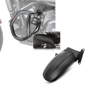 Set: Sturzbügel für Honda NC 750 X / 700 X 12-20 Motoguard Schutzbügel + Hinterradabdeckung für Honda NC 700 S / X 12-13 Kotflügel hinten Zaddox_1