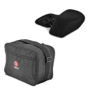 Set: Sitzbank Bezug BMW R 1200 GS 04-12 Tourtecs Cool-Dry Mesh Ready + Innentasche Topcase Vario für BMW R 1200 GS / Adventure 04-12 Bagtecs MV3_1