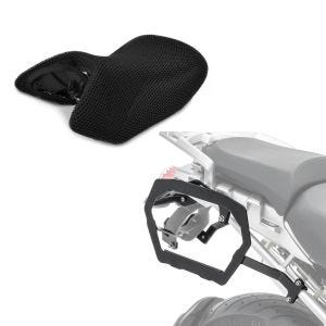 Set: Kofferträger für BMW R 1200 GS 04-12 Bagtecs SLP für Alukoffer und Satteltaschen + Sitzbank Bezug BMW R 1200 GS 04-12 Tourtecs Cool-Dry Mesh Ready_1