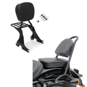 Set: Sissybar für Harley Davidson Sportster Forty-Eight 48 10-20 Craftride inkl. Gepäckträger und Docking Kit schwarz + Sissy Bar RPS für Harley Davidson Sportster Forty-Eight 48 10-20 schwarz Craftride_1