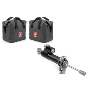 Set: Aluminium Koffer Innentasche für BMW R 1200 GS / Adventure 04-18 rechts und links Bagtecs + Lenkungsdämpfer für BMW R 1200 GS / Adventure Zaddox LD1 Stabilisator schwarz_1