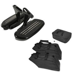Set: Beifahrer Trittbretter + Halter CF2B für Harley Street Glide 06-21 Craftride + Innentaschen Set B2 für Harley Street Glide 06-21 Craftride Seitenkoffer / Topcase_1