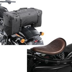 Set: Hecktasche für Indian Scout Bobber / Twenty SQ1 Craftride 52l schwarz + Solo Federsattel für Indian Scout Bobber Twenty BR3 Craftride_1