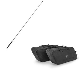Set: Antenne Radio Harley Davidson Street Glide 06-13 FM AM von Craftride + Koffer Innentaschen für Harley Street Glide 06-21 Craftride BG1 Paar_1