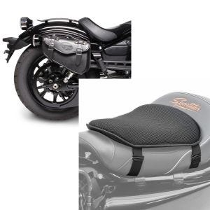 Set: Satteltasche Indian Scout / Bobber / Sixty Craftride Arizona 3Ltr rechts in schwarz + Gel Sitzkissen Indian Scout / Bobber / Sixty Komfortkissen M Tourtecs schwarz_1