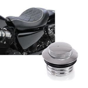 Set: Solo Sitz für Harley Sportster 883 Iron 09-20 Craftride SR4 Sitzbank + Tankdeckel Pop-Up für Harley-Davidson Sportster 883 Iron 09-20 chrom Craftride_1