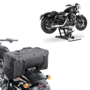 Sett: lift Indian Scout Bobber Midlift L i svart + halepose egnet for Indian Scout Bobber / Twenty SQ1 52l svart